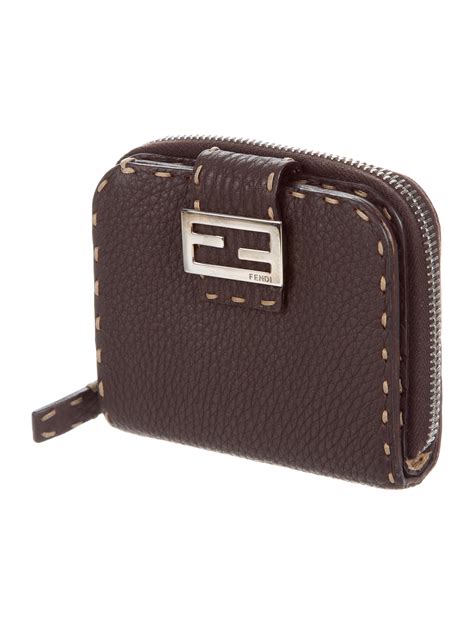 fendi compact leather wallet|Fendi men's wallets.